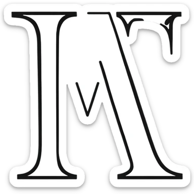 letters BLK in black western font with silver outline sticker