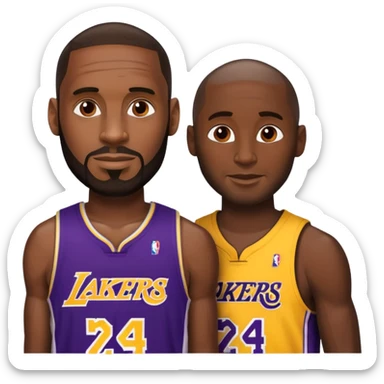 LeBron James and Kobe Bryant sticker