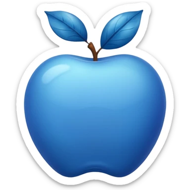 Une pomme bleu sticker