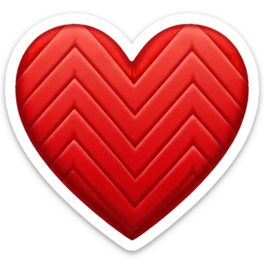 heart with a velvet chevron pattern sticker
