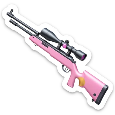 Pretty pink sniper gun sticker