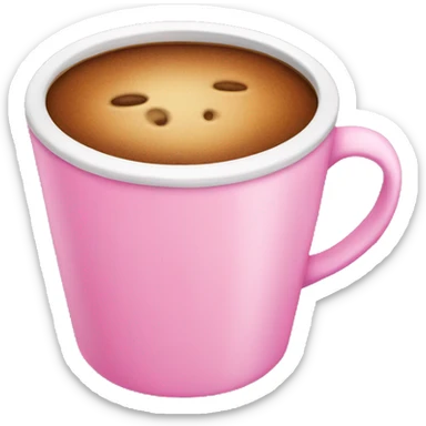 Pink coffeecup sticker