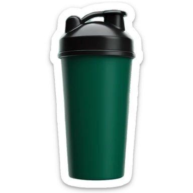 Dark black-green protein shaker cup sticker