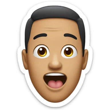 A transgender guy making funny face with hi tongue  sticker