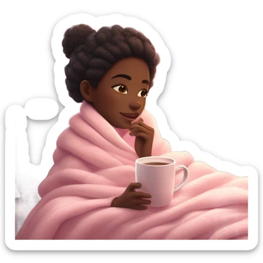 Winter pink aethetic sticker