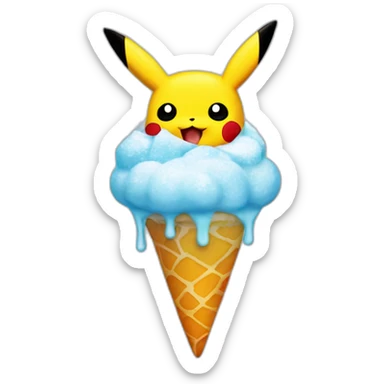 Pikachu glace sticker