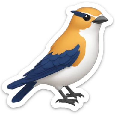 Chat sur oiseau sticker