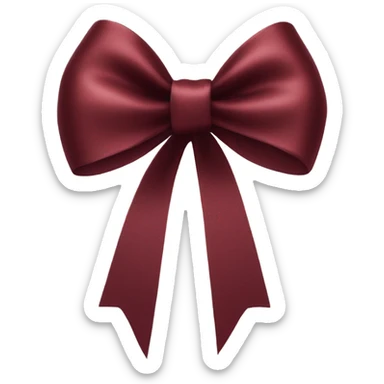 dark red bow sticker