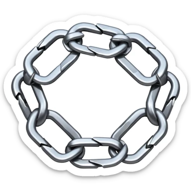 broken chain link sticker