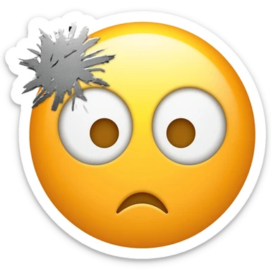 punched in eye sad emoji sticker