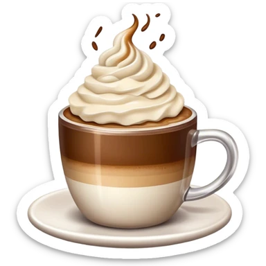 Coffee whith cream on top sticker