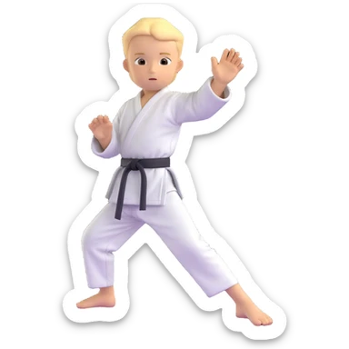 A karate boy sticker