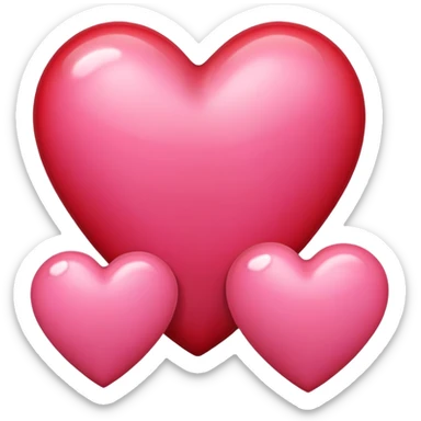 Pinkish red heart sticker