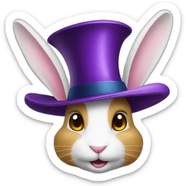 Lapin qui sort d’un chapeau de magicien sticker