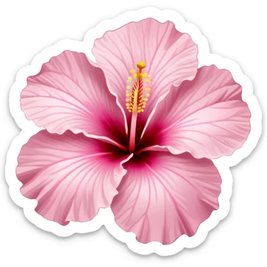 light pink hibiscus flower sticker