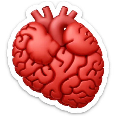 Brain and heart sticker