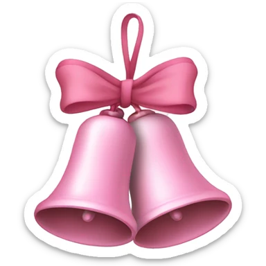 Light pink Christmas bells sticker