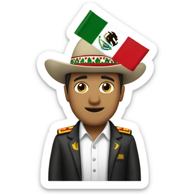 mexikaner mit schweizer flagge sticker