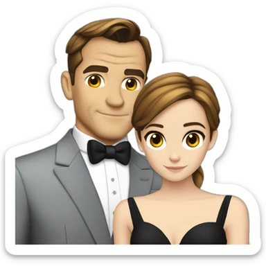 emma watson and james bond sticker