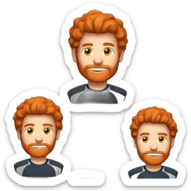 a redhair guy rugbyman sticker