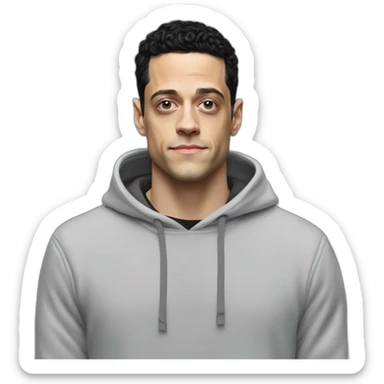 rami-malek-hoodie-hacker sticker