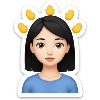 a foot  on a girl's head sticker