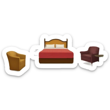 Vintage Las Vegas hotel room  sticker