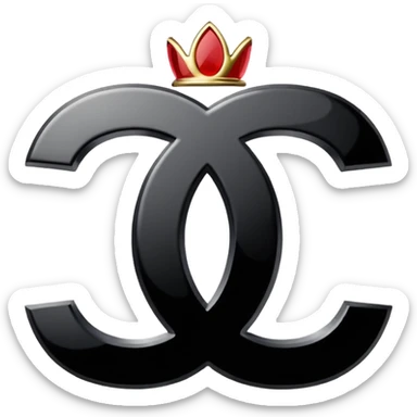 Make the double C Chanel logo sticker