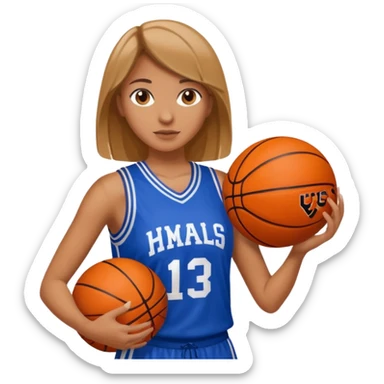 woman basketball sticker
