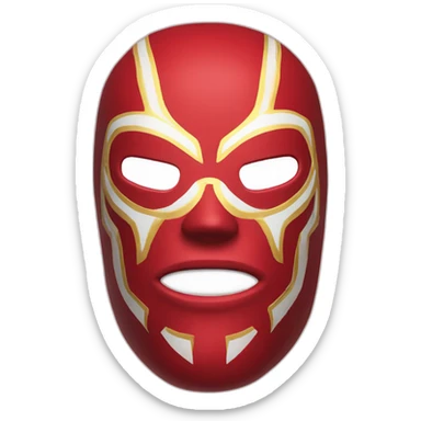 luchador sky blu red sticker