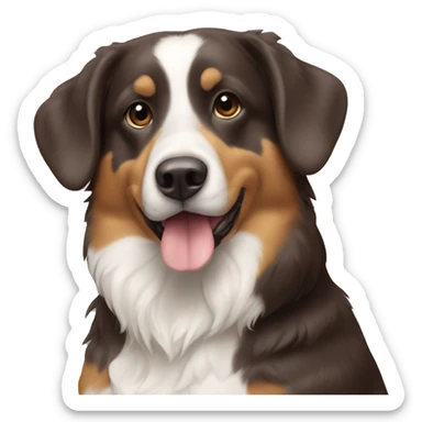 Chien qui mange du poulet  sticker