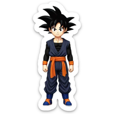 Goku black hair full body sticker