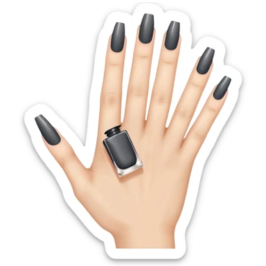 Christian Louboutin dark grey nail polish  sticker