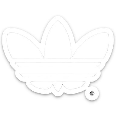 Adidas white stripes on black emoji sticker