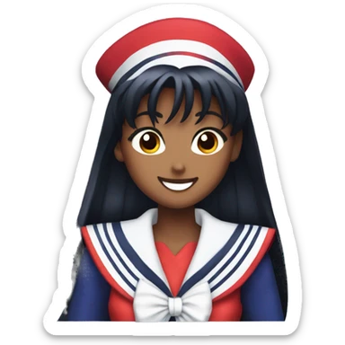 Sailor mars from sailor moon smiling  sticker