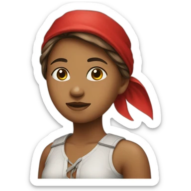 girl with red bandana sticker