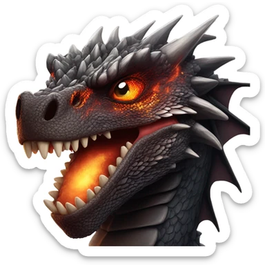 Head of drogon fire sticker