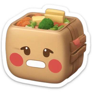 kawai bento box sticker