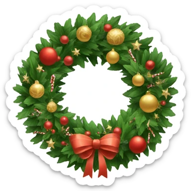Fancy Christmas wreath  sticker