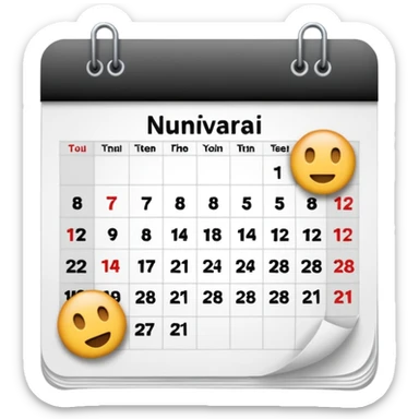 quiero un emoji que me muestre la fecha del dia sticker