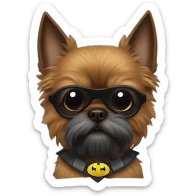 Batman with Brussels griffon sticker