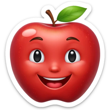 winking face emoji, playful and friendly, apple style sticker