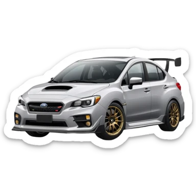 series grey subaru sti sticker