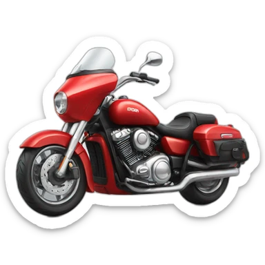 red motorcycle sticker