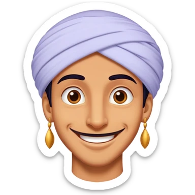Aladdin without a mustache sticker