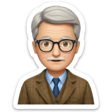 professor with phone sticker