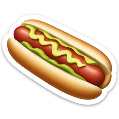 Hotdog with tomatoes avocado mayonaise sticker