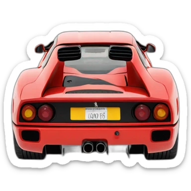 Ferrari F40 rear sticker