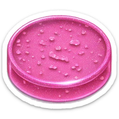 Pink Petri dish with glitter  sticker