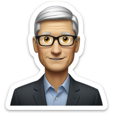 Tim Cook ceo of apple sticker